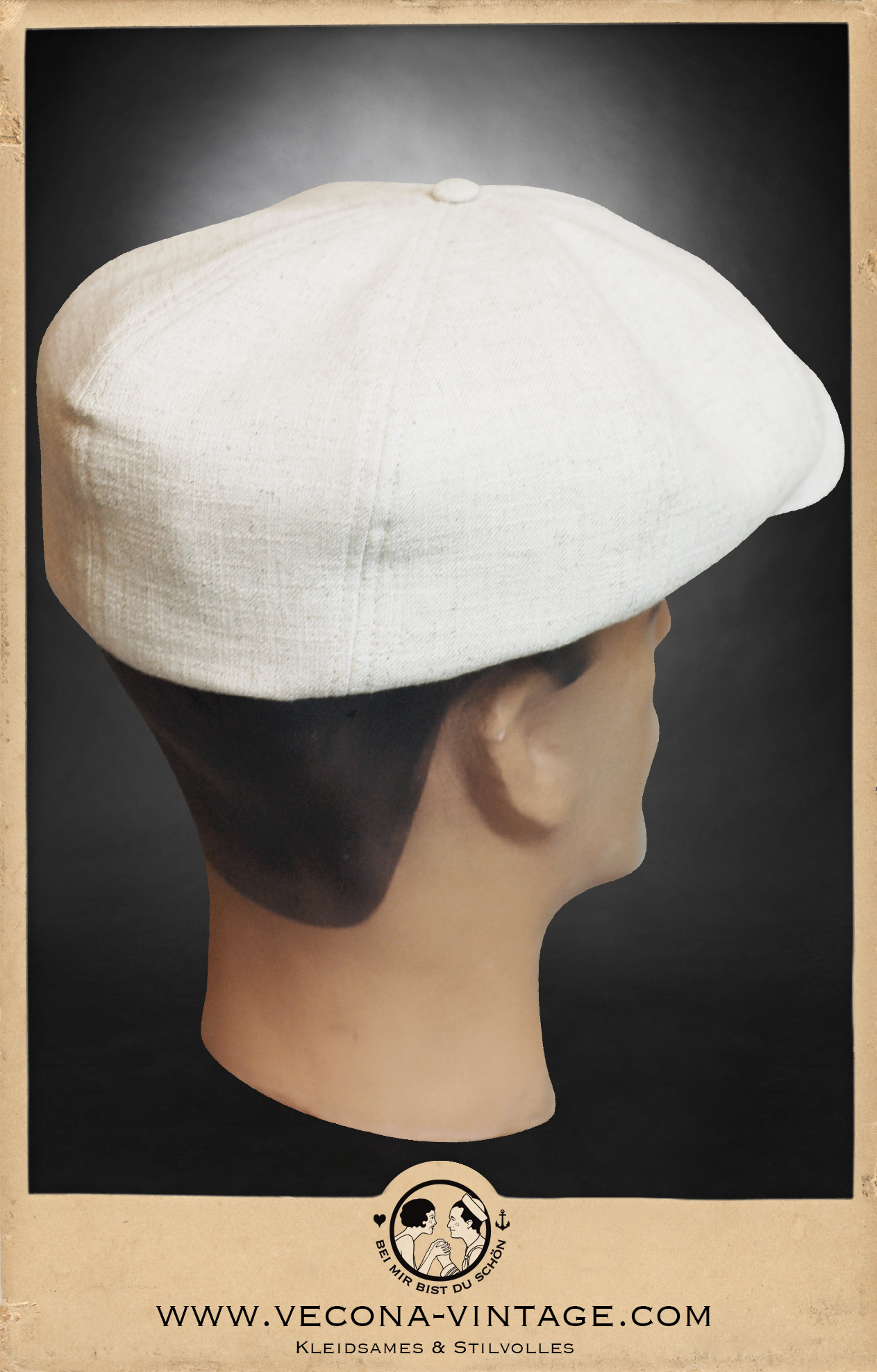 Cap NEWSBOY linen ecru