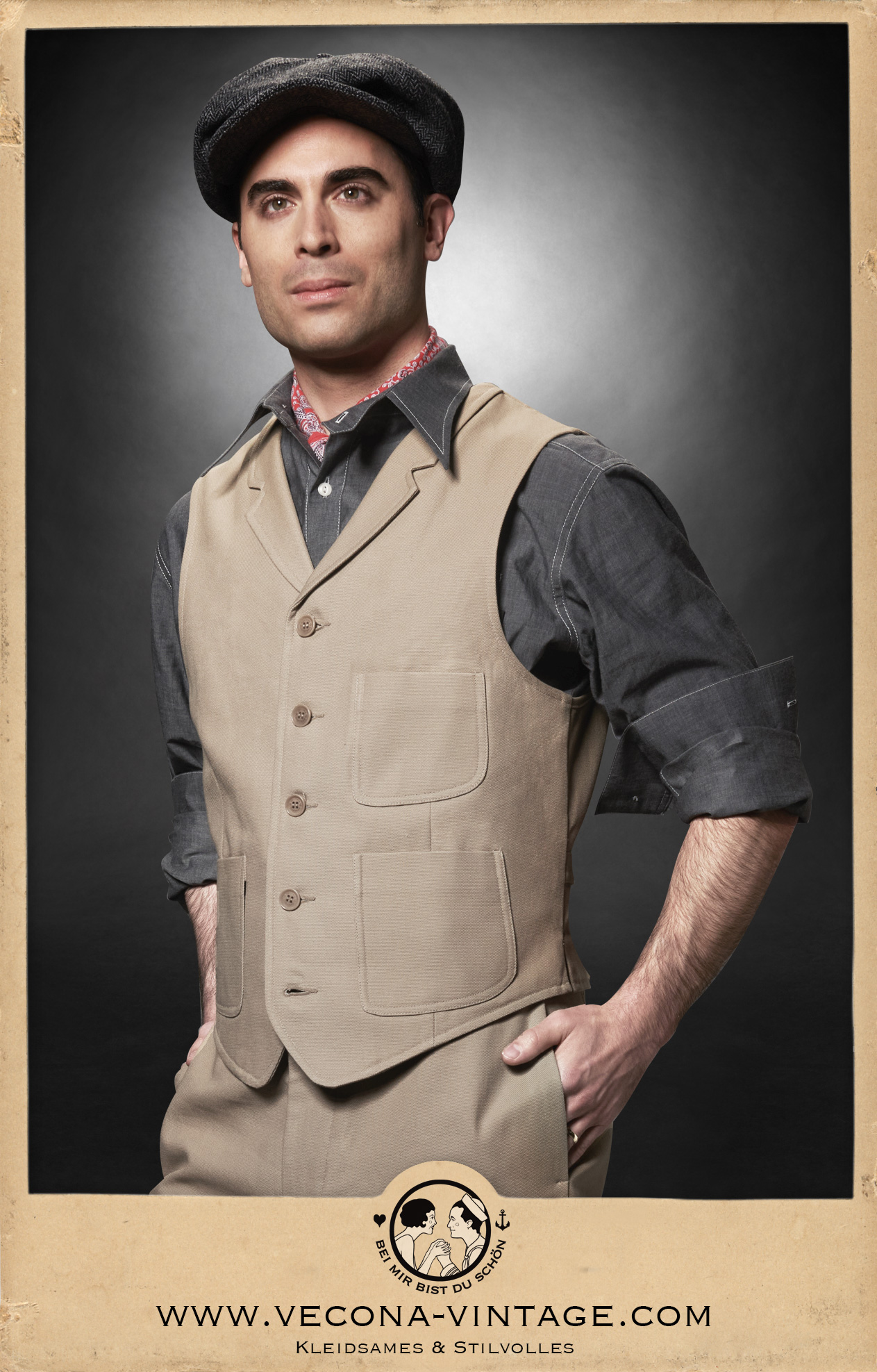 Waistcoat MISTER MULLIGAN khaki