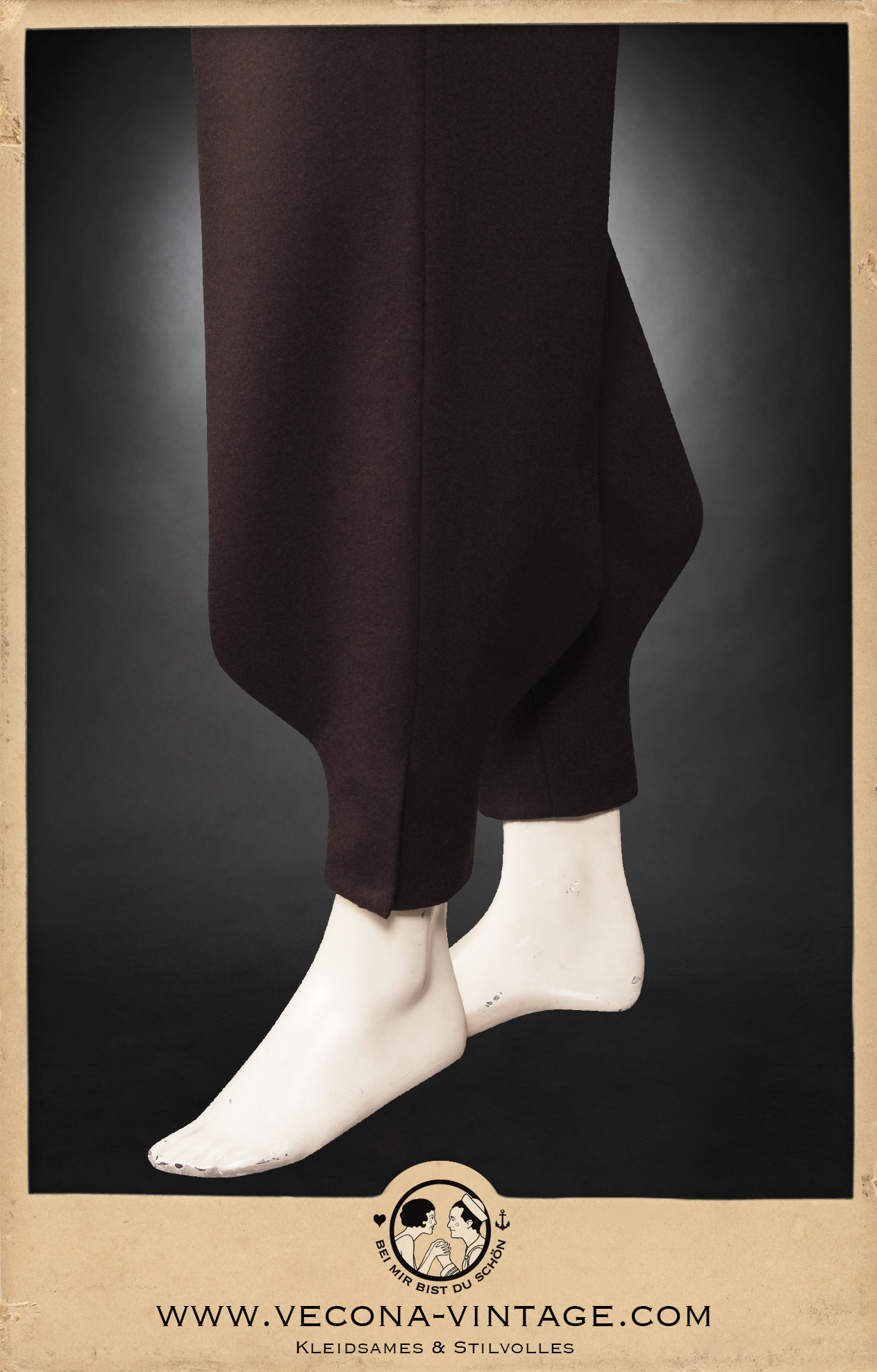 Skihose, Winterhose, Schurwolle braun - Ski Winter pants, virgin wool brown, Detail Stulpe - cuff detail Skihose, Winterhose, Schurwolle braun - Ski Winter pants, virgin wool brown, Detail Stulpe - cuff detail