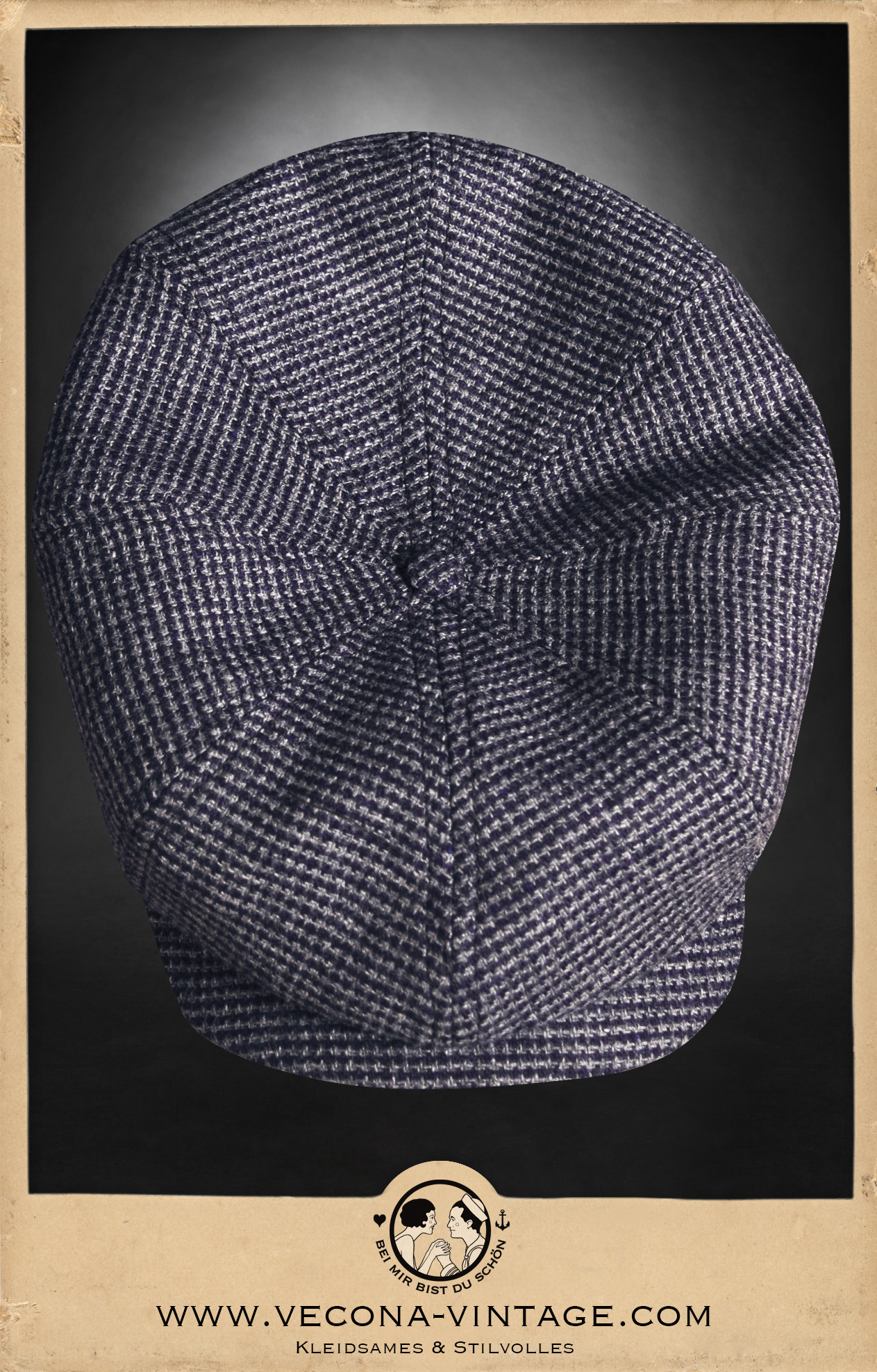 Cap NEWSBOY tweed blue