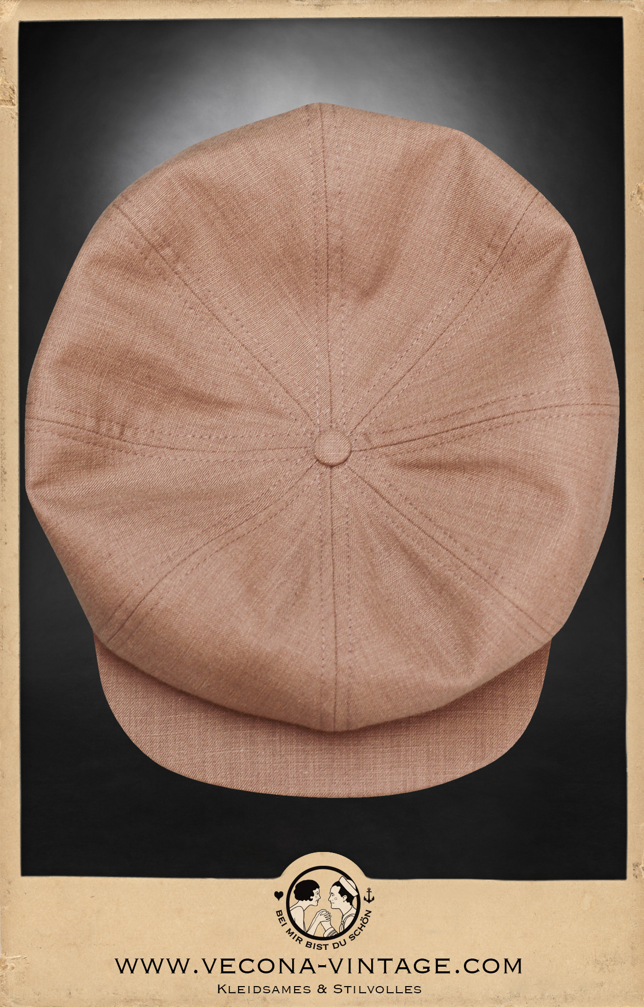 Cap NEWSBOY linen almond