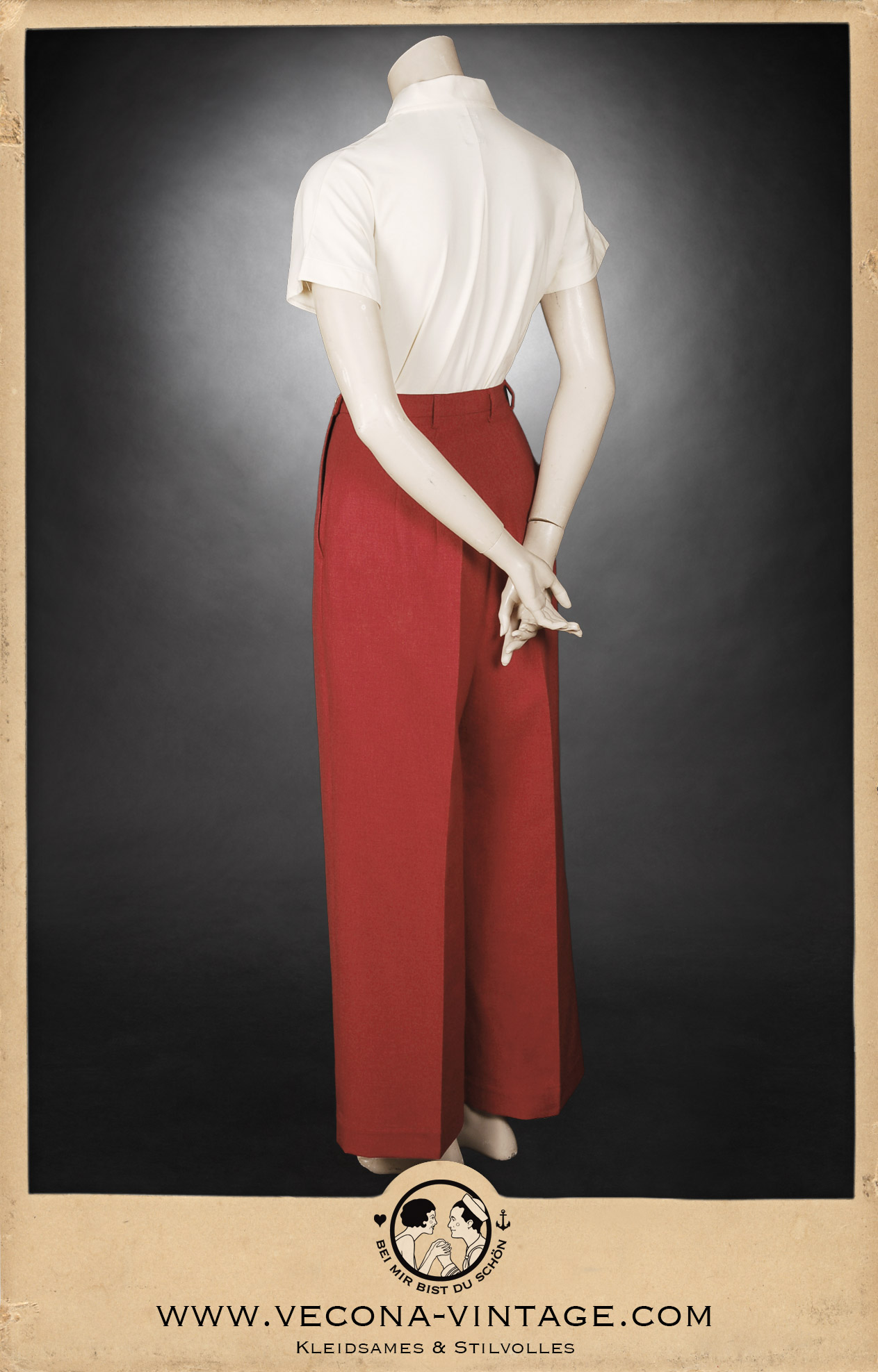 1930er Marlene Hose CHERRY BOMB