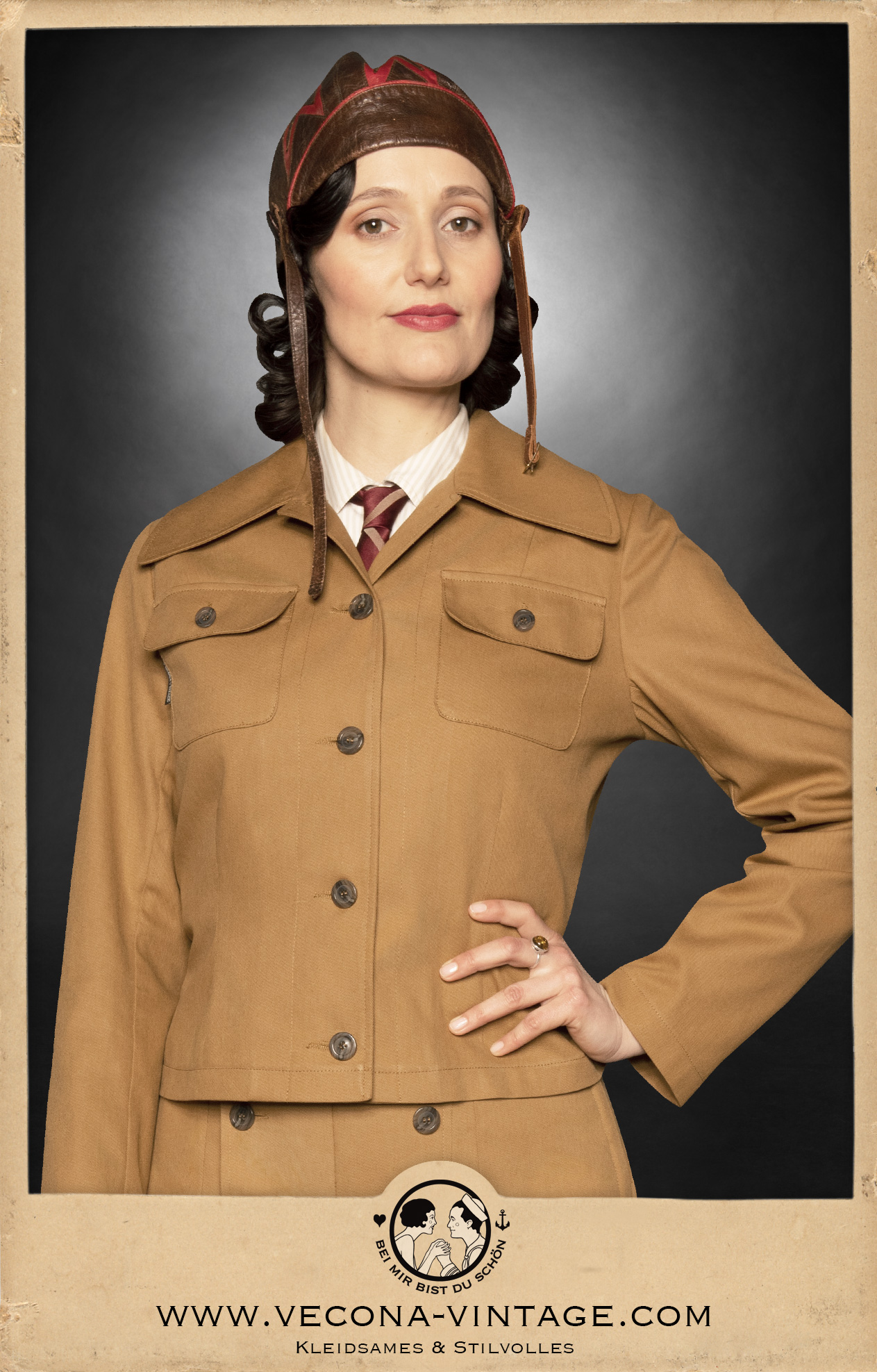 Baumwoll Sportjacke braun - Cotton sports jacket brown