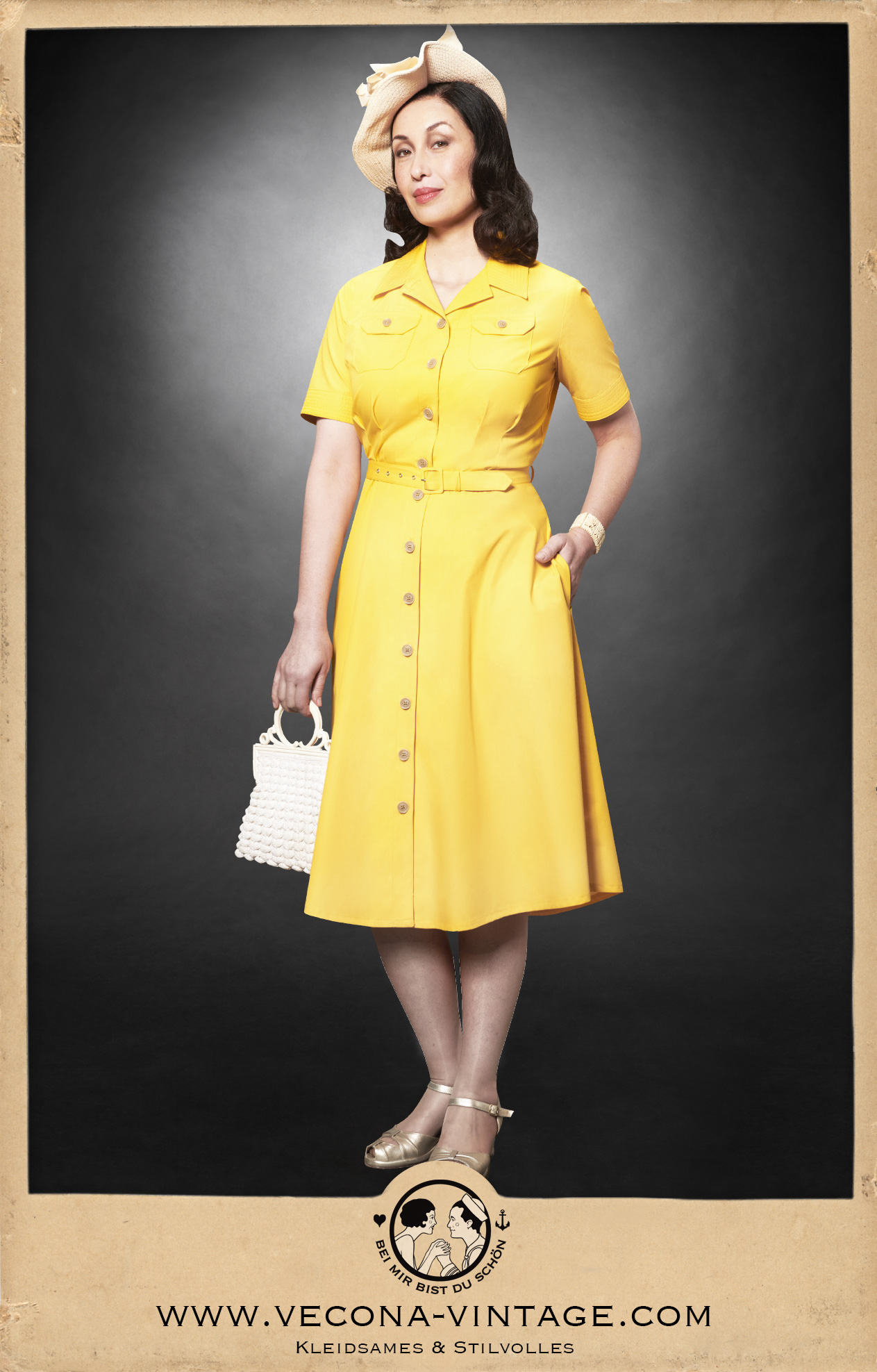 Shirt Dress HARRIET yellow