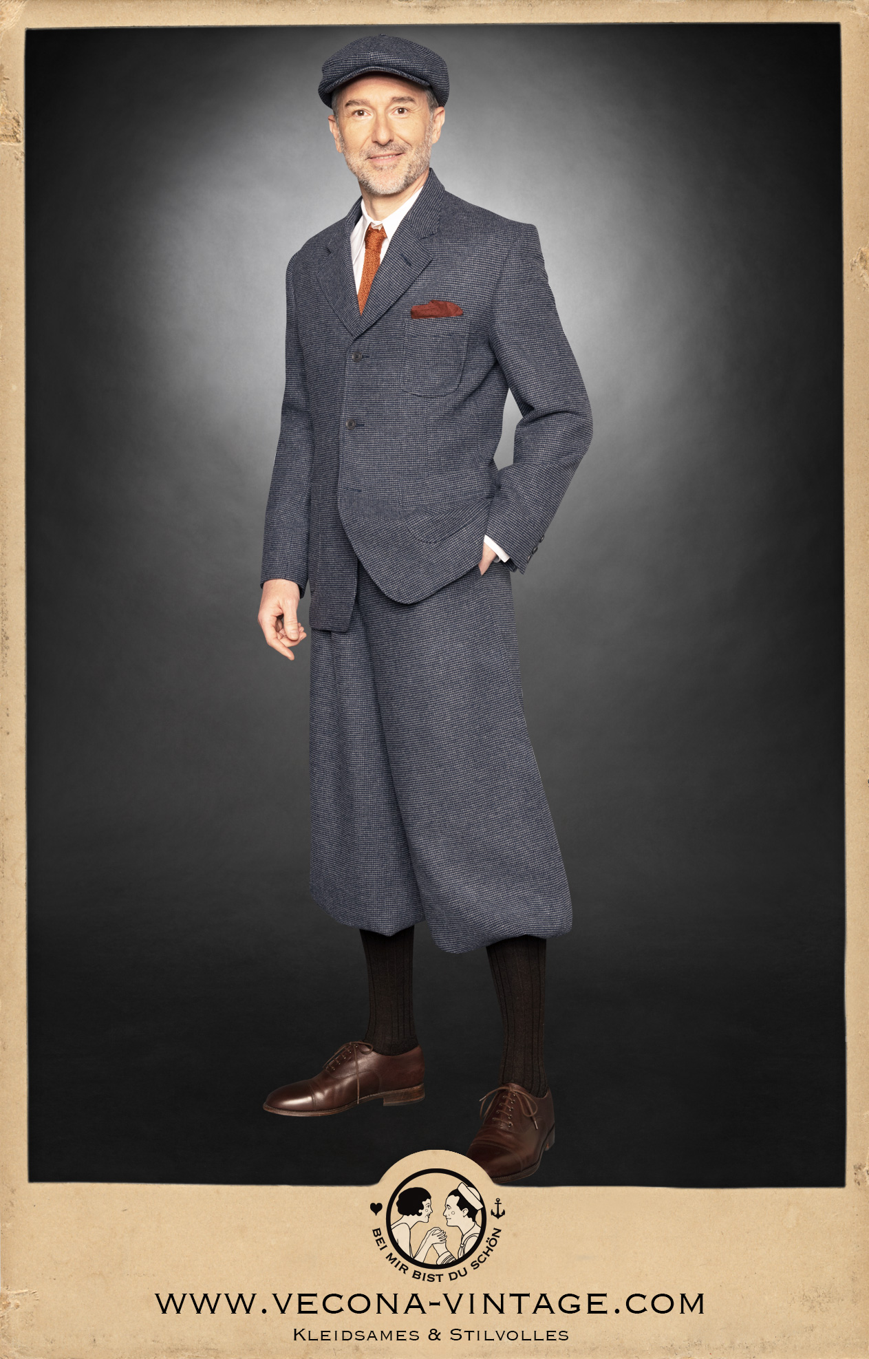 Tweed jacket HICKORY CHAMP with belt back