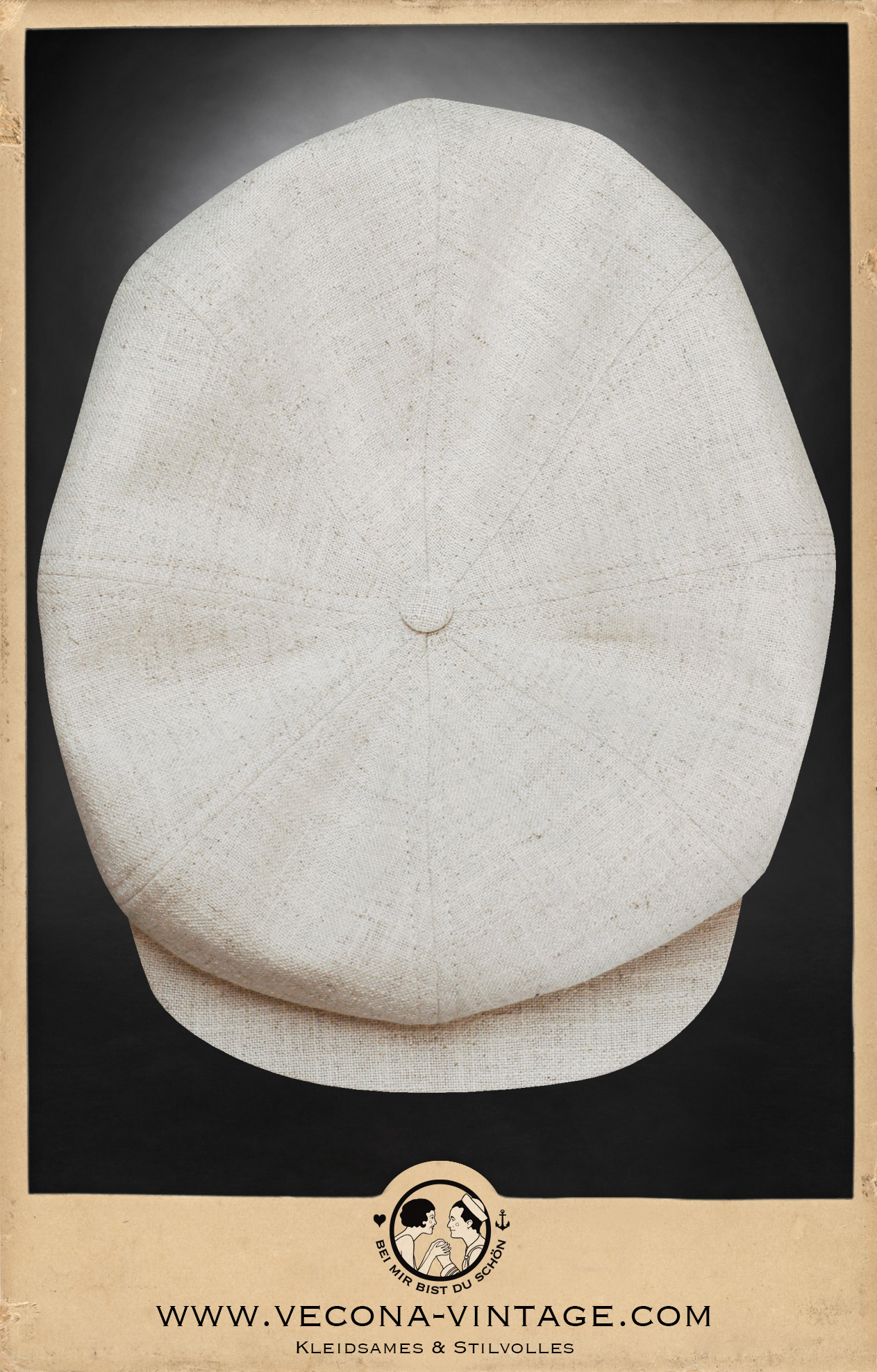 Cap NEWSBOY linen ecru