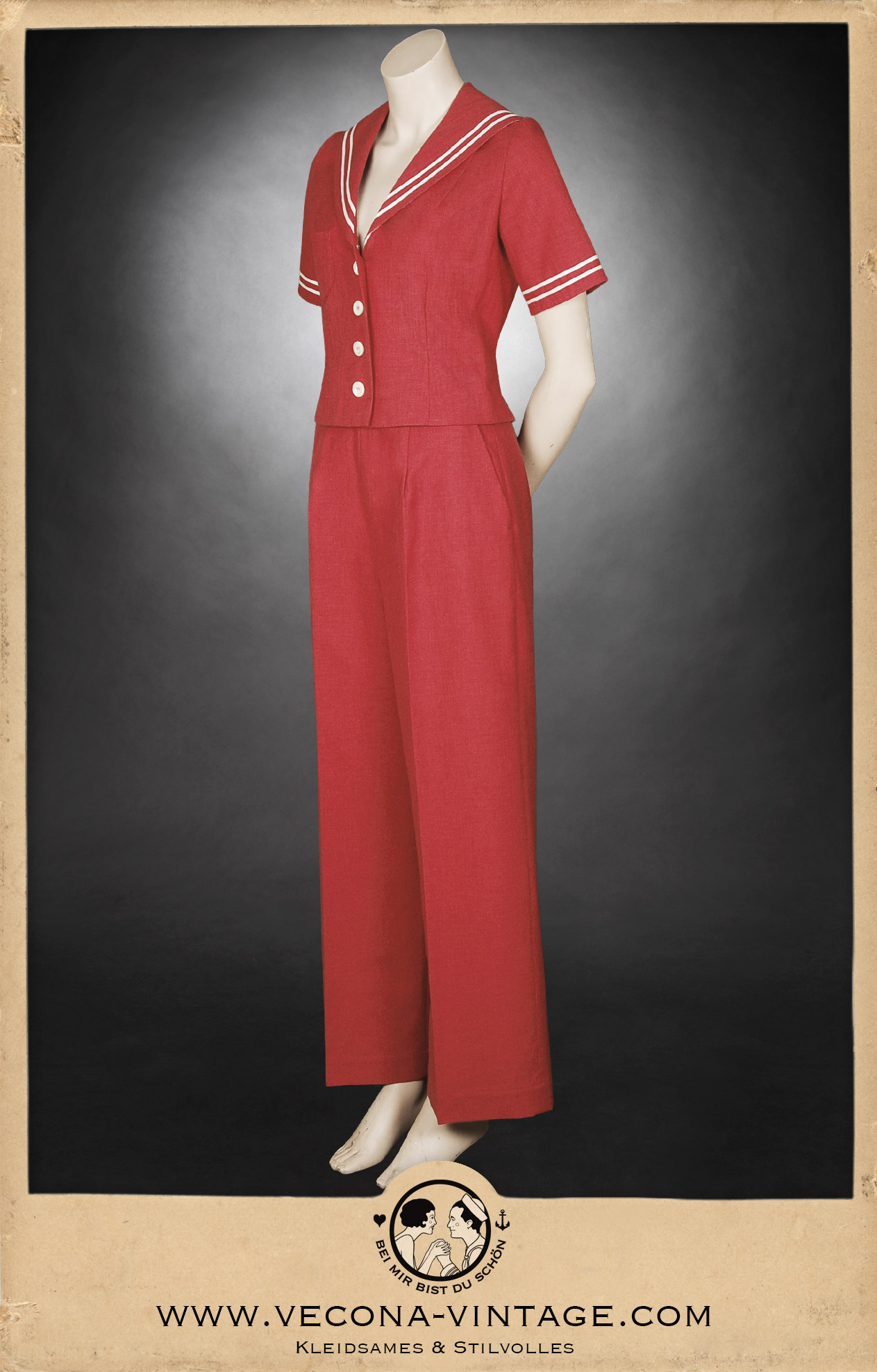 1930er Marlene Hose CHERRY BOMB