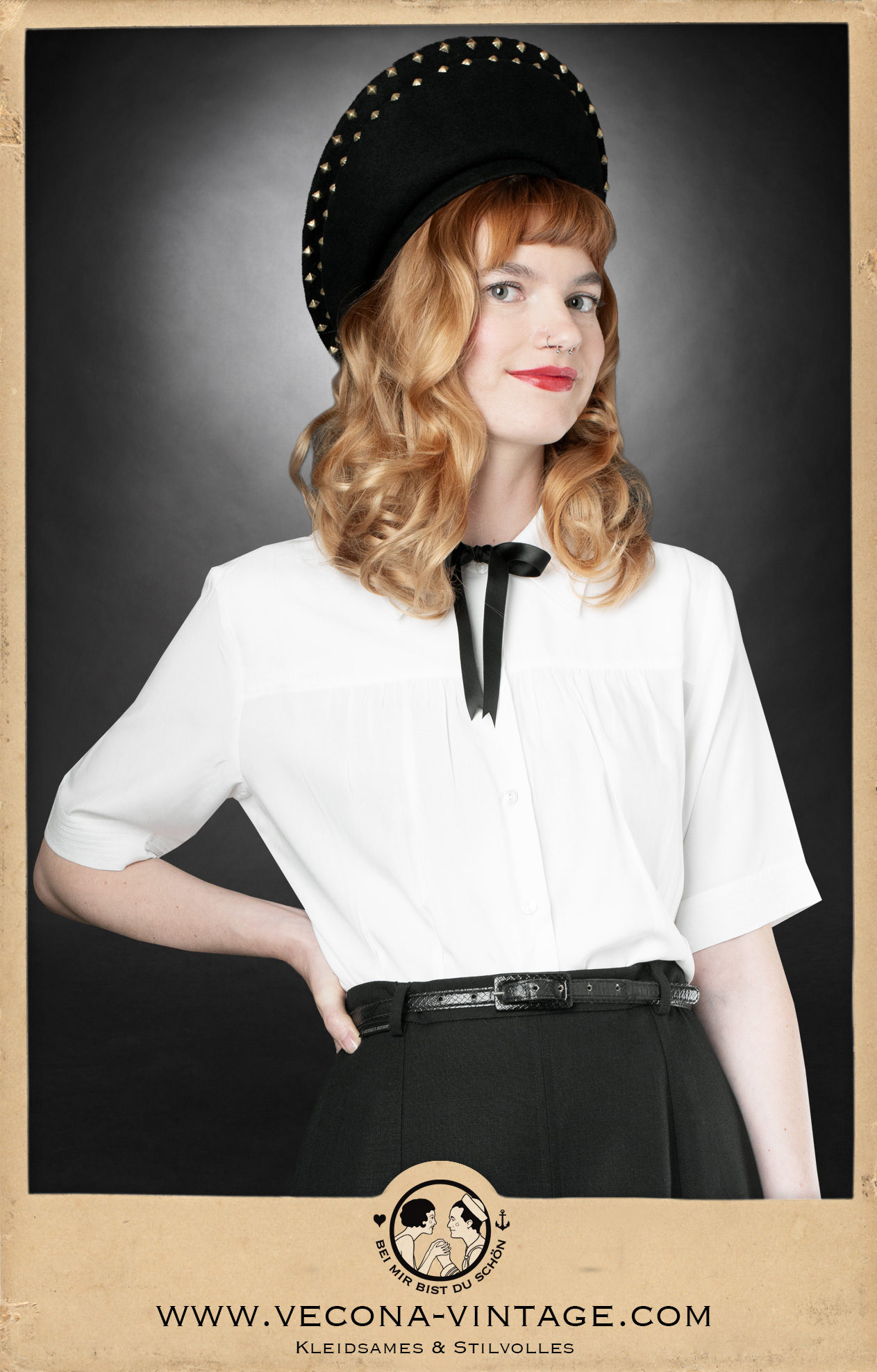 Blouse GRETA short sleeve cream