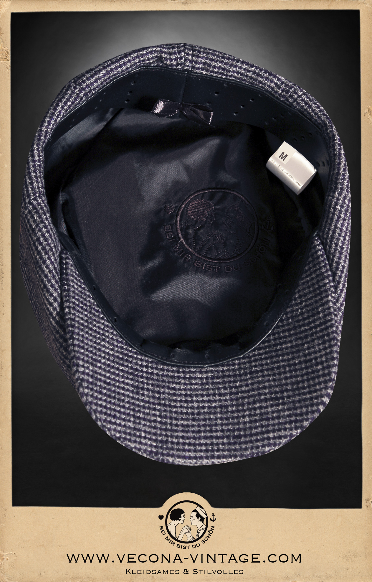 Cap NEWSBOY tweed blue