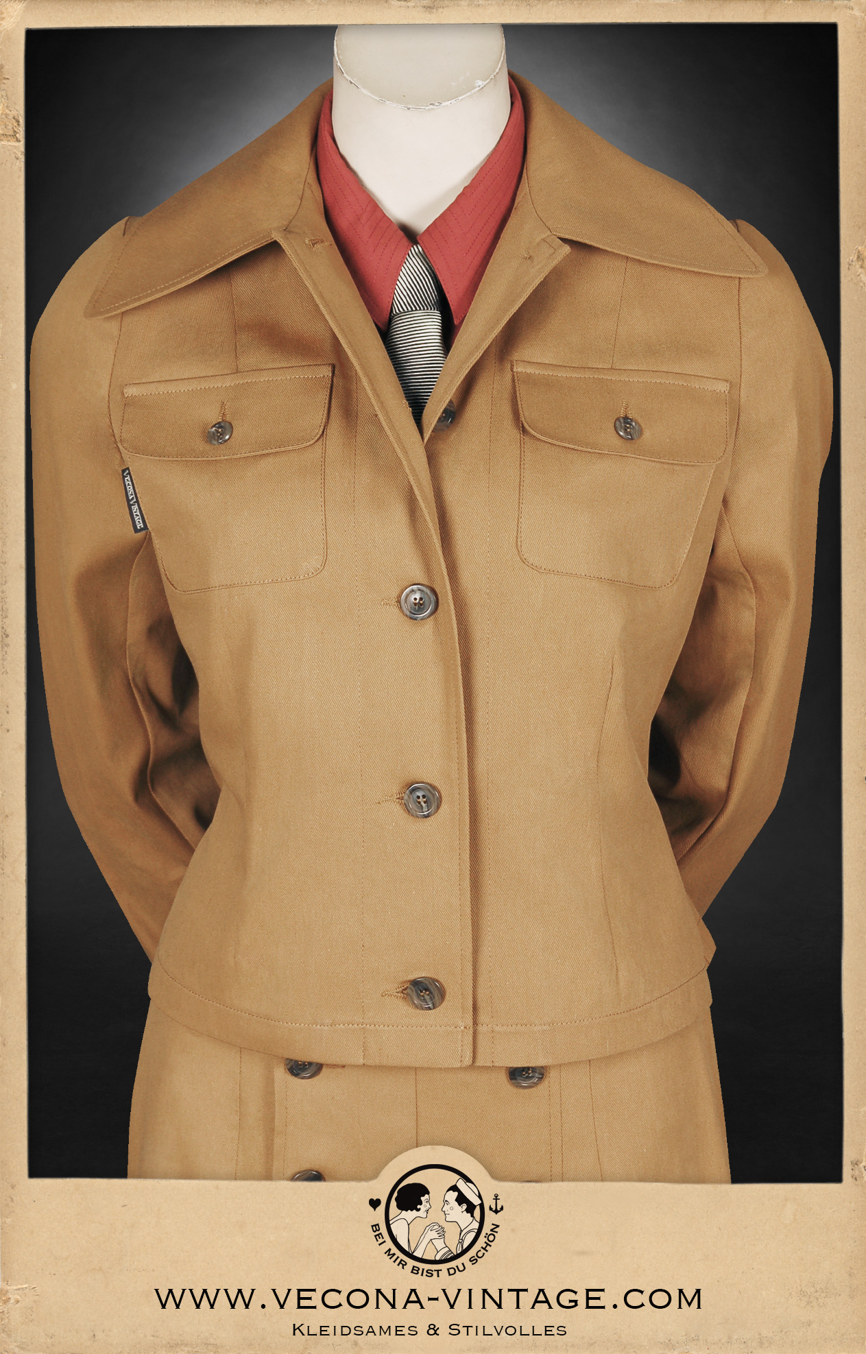 Baumwoll Sportjacke braun - Cotton sports jacket brown