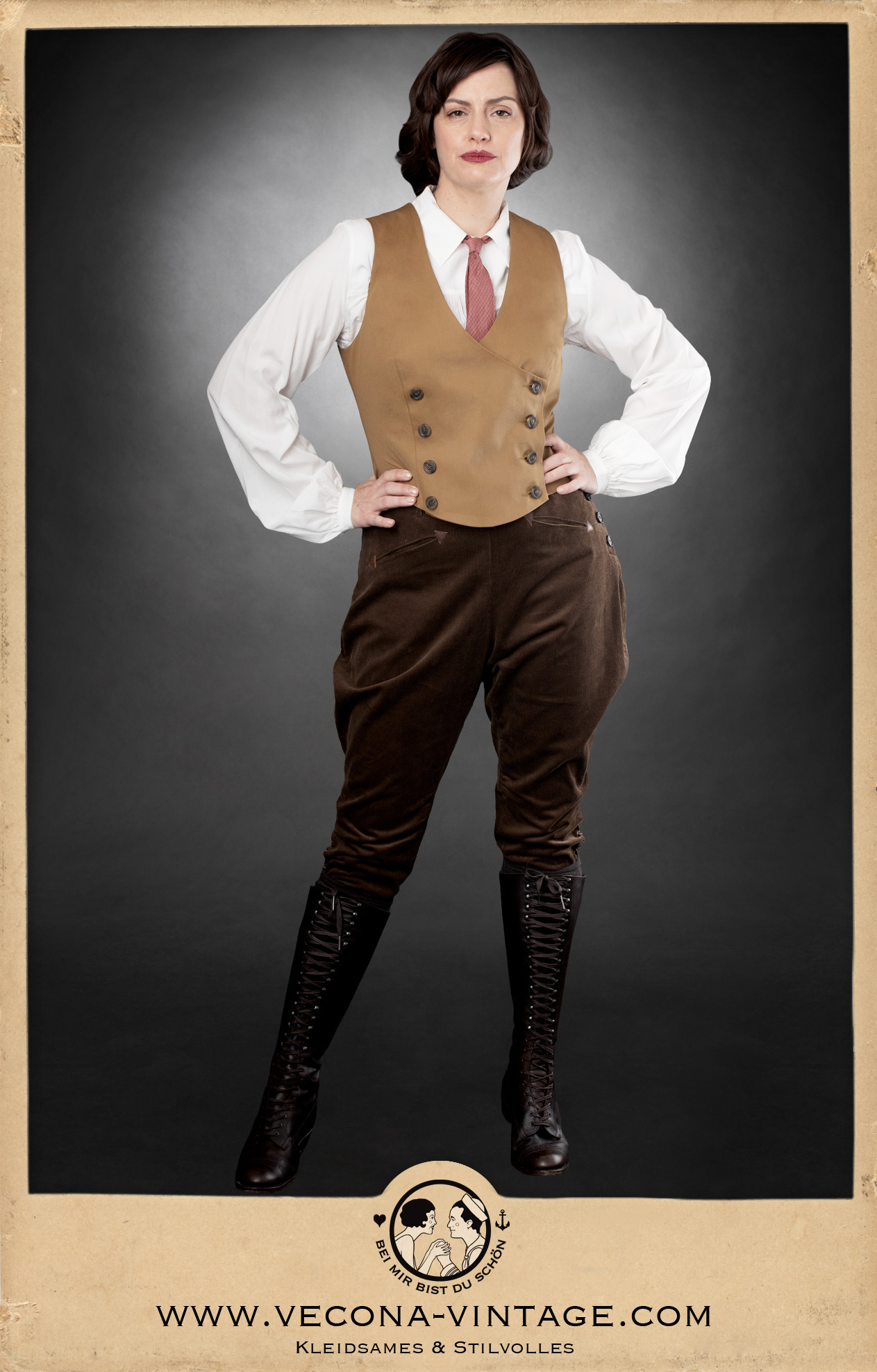 1940s Breeches LANDGIRL Cord braun
