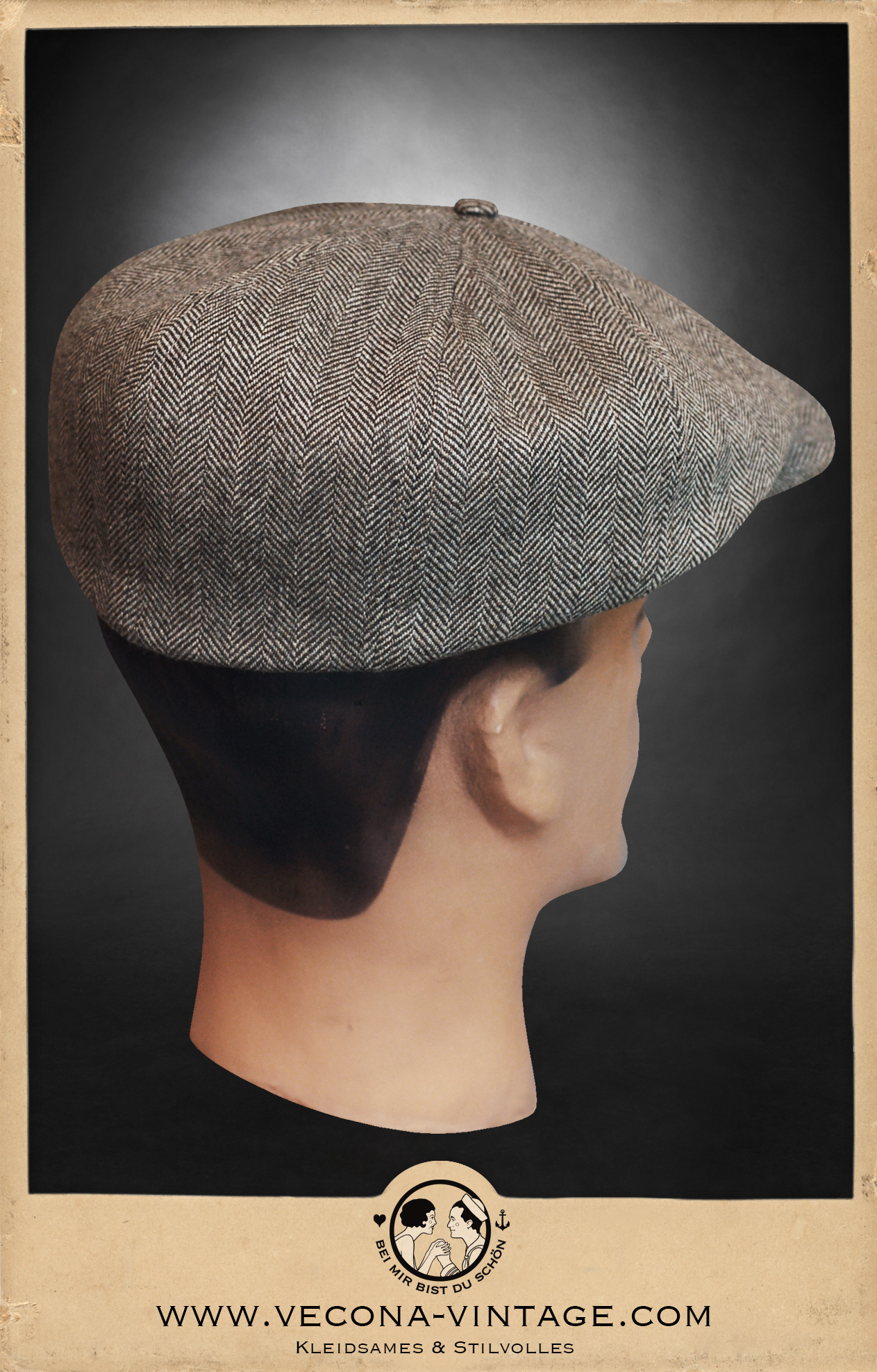 Cap NEWSBOY chevron brown