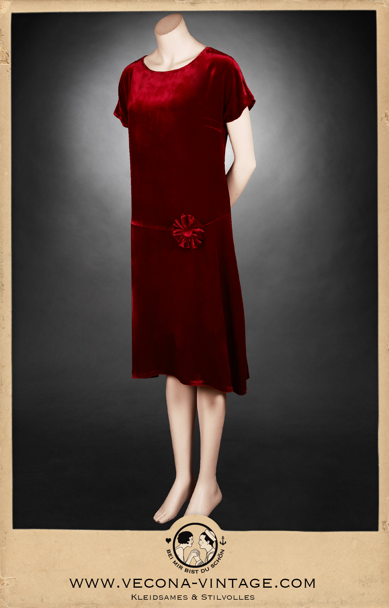1920er Jahre Charlestonkleid KSENIA rot