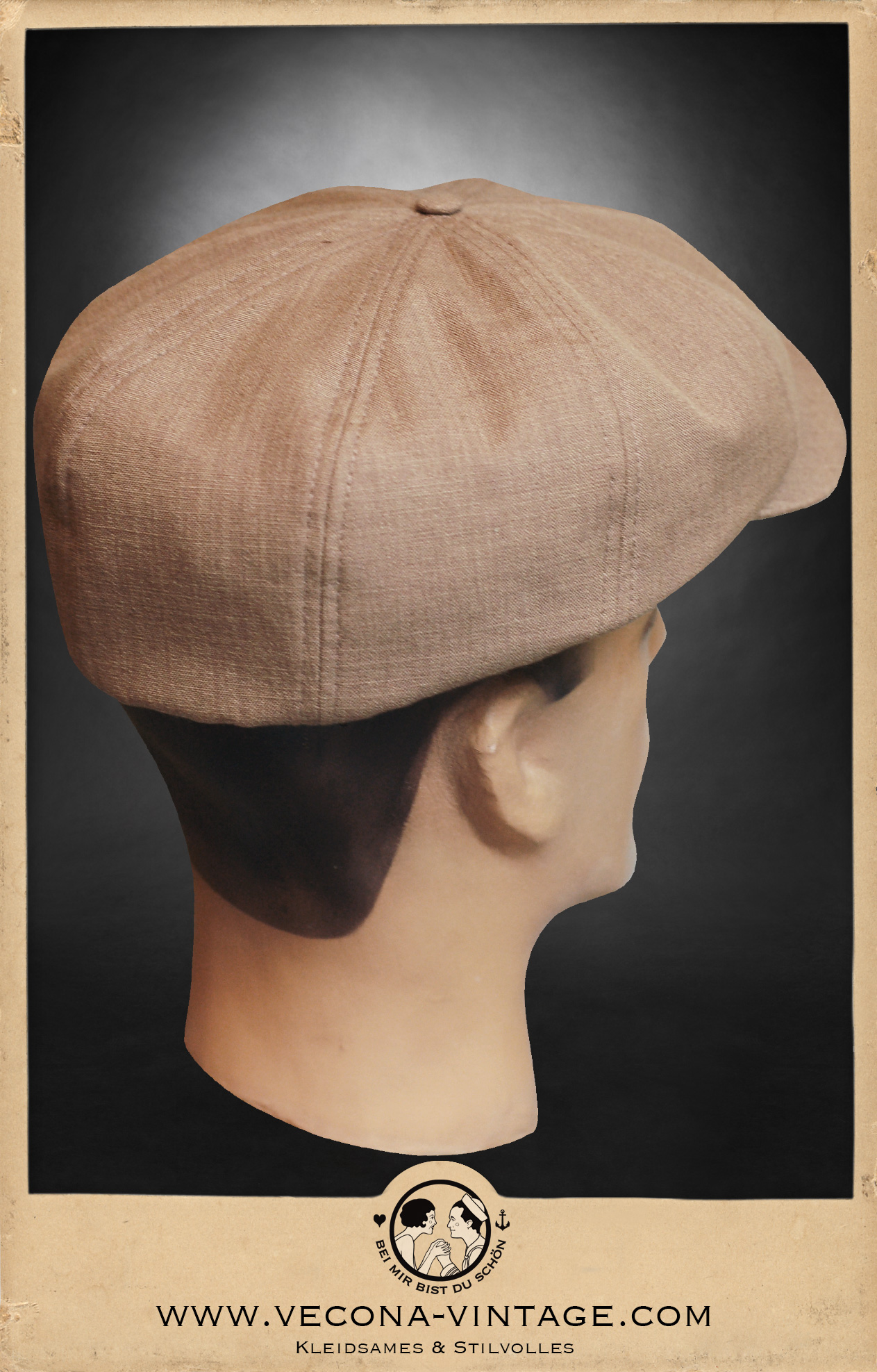 Cap NEWSBOY linen almond