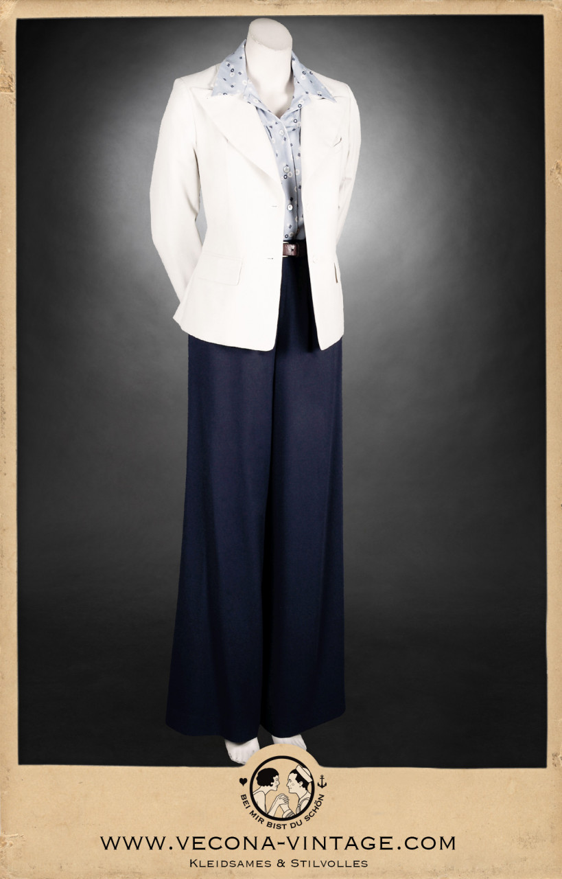 1930s Bonnie Blouse - Navy